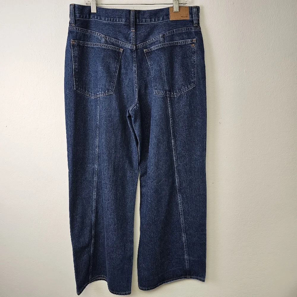 Madewell Superwide Leg Jeans Carrington Wash Twisted-Seam Edition 36